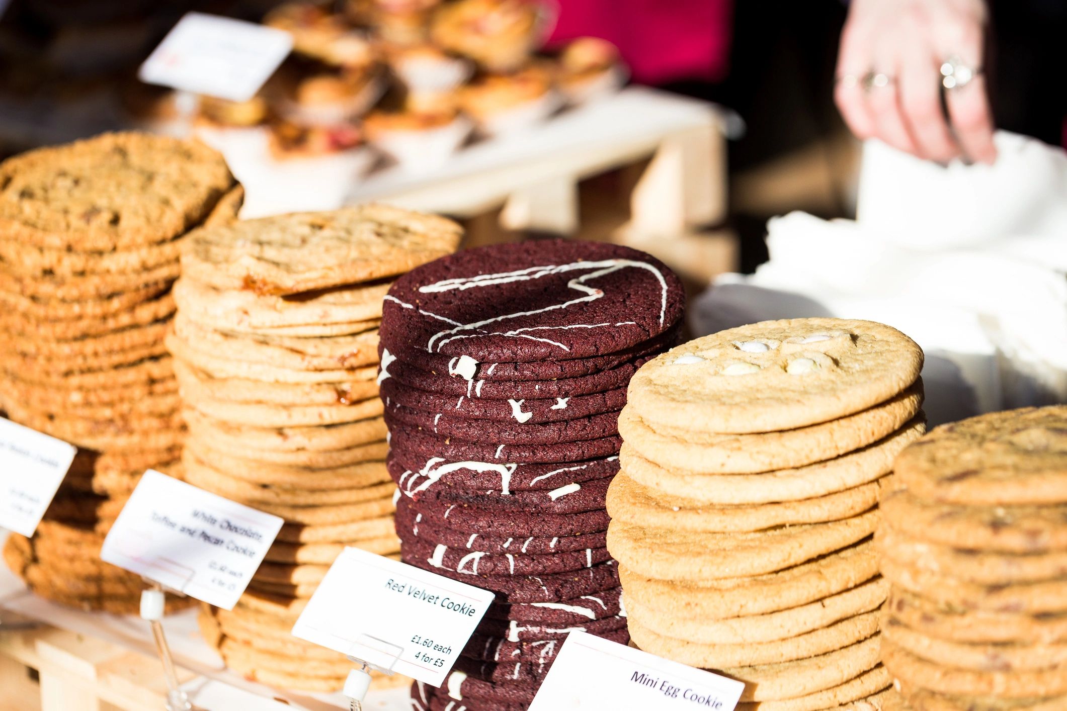 fresh baked goods display